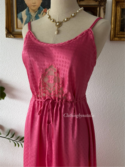 Christian Dior Pink Maxi Brocade Gown Size S/M