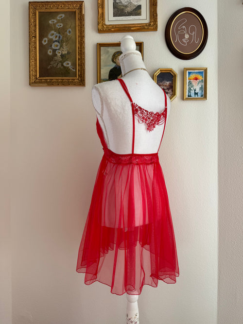 Red Lace Babydoll (S/M)