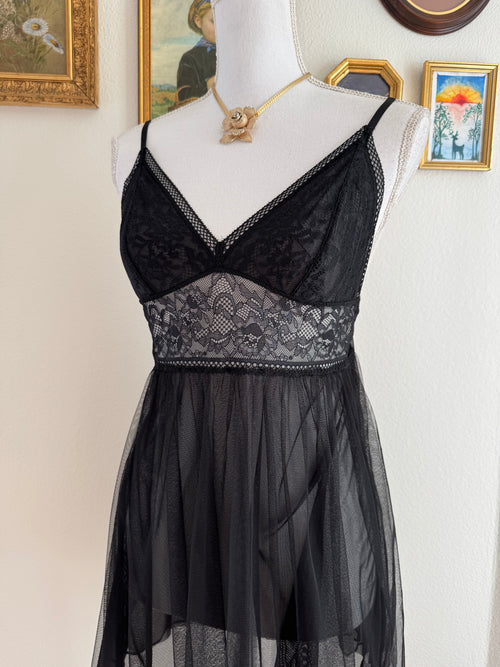 EB Black Lace Babydoll (S/M)