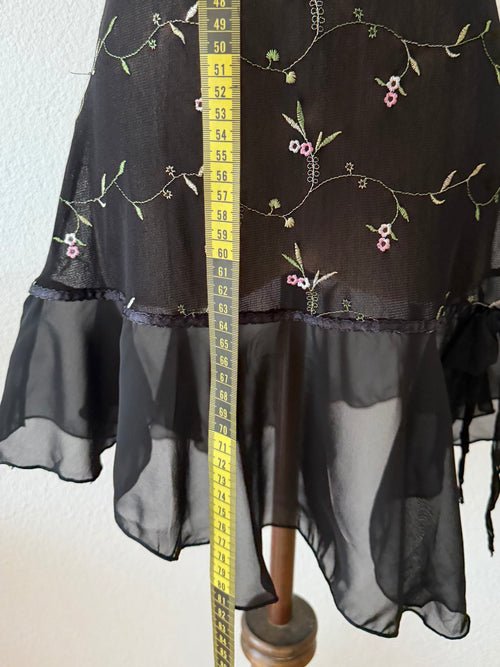 Black Floral Mesh Babydoll size M/cup C