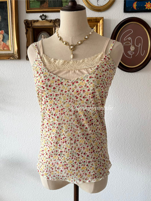 Y2K Floral Stretchy Cami Size S