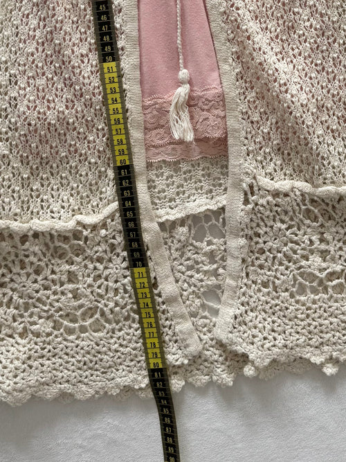 Fairy Pink Cream Knit Cami Set Size S