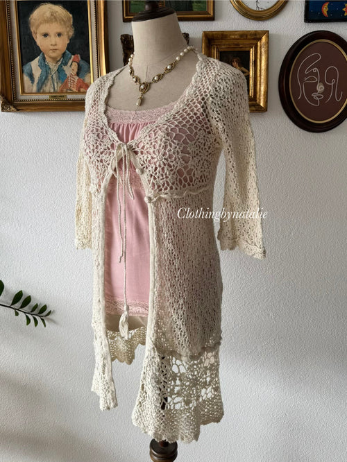 Fairy Pink Cream Knit Cami Set Size S