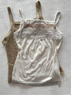 Y2K Brown Knit Cami Set Size S