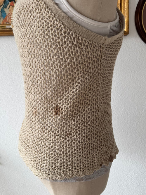Y2K Brown Knit Cami Set Size S
