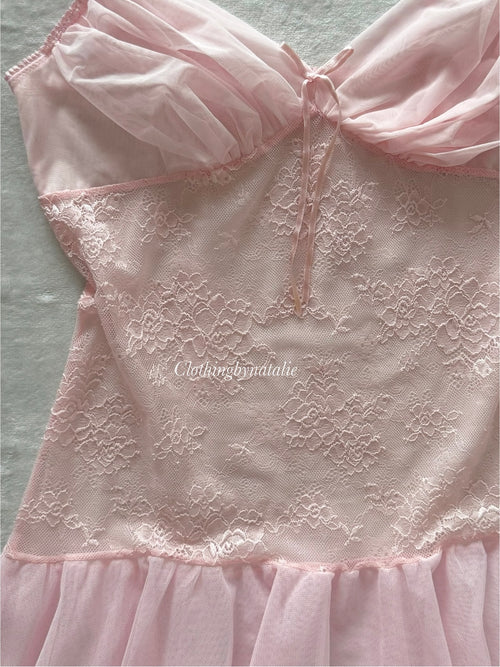 Coquette Pink Ballerina Babydoll Size S