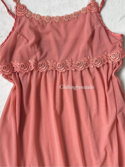 Brown Orange Mesh Slip size S