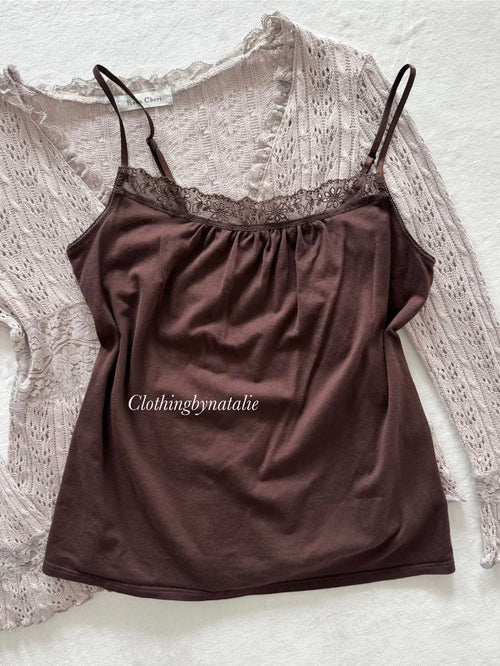 Y2K Knit Cardigan Cami Set Size S