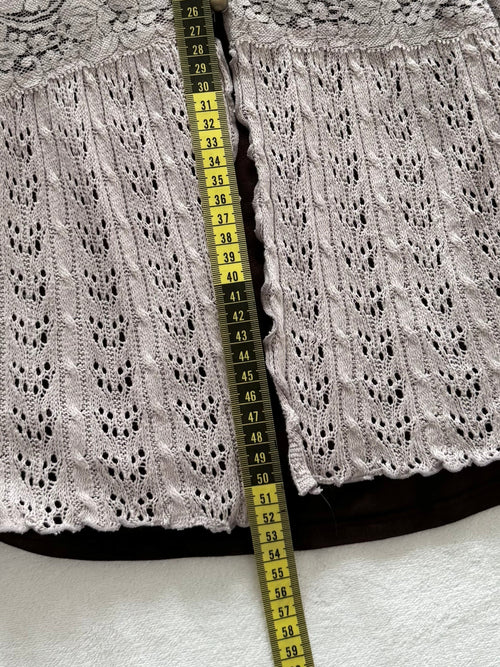 Y2K Knit Cardigan Cami Set Size S