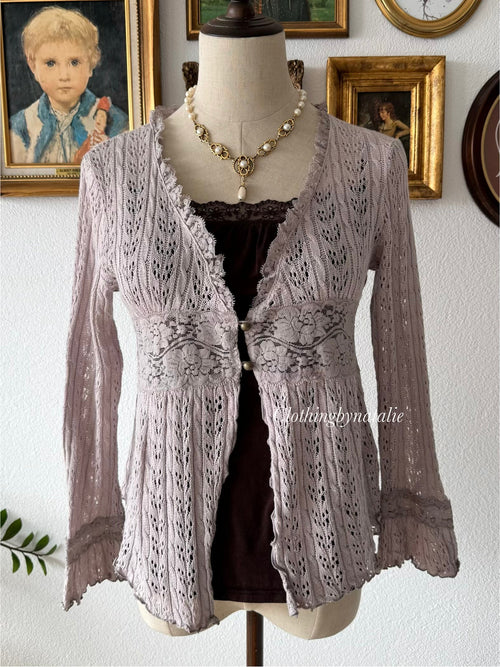 Y2K Knit Cardigan Cami Set Size S