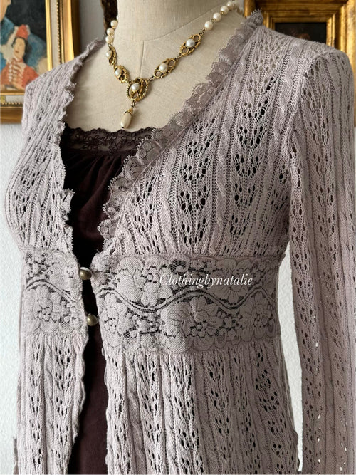 Y2K Knit Cardigan Cami Set Size S