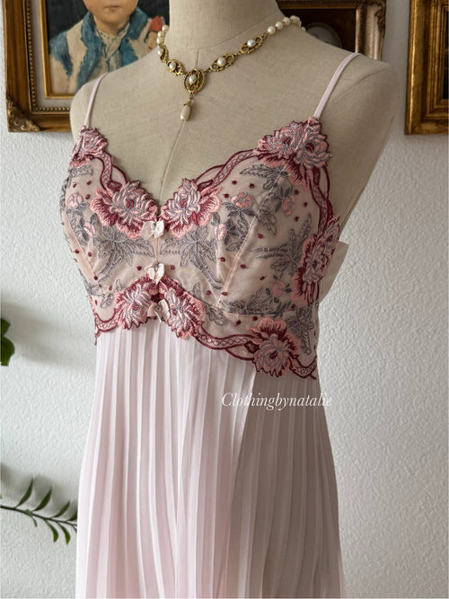 Fairy Pink Pleated Chiffon Slip Size S