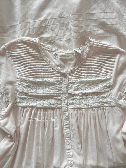 Eileen West Pink Cotton Maxi Nightgown Size L