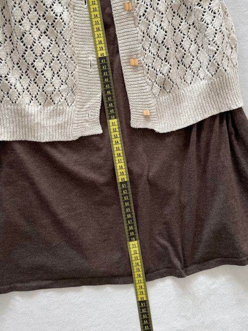 Earthy Brown Babydoll Set Size S