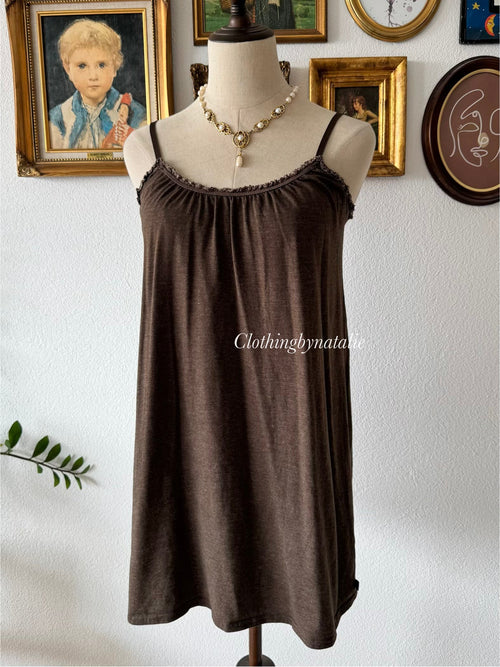 Earthy Brown Babydoll Set Size S