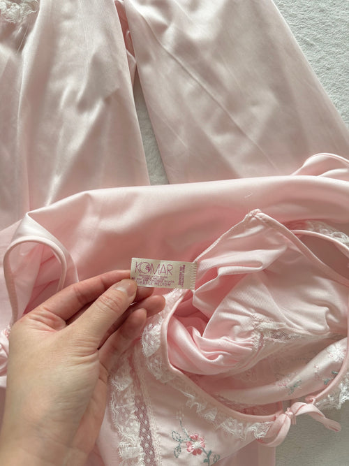 Komar Pink Nylon Nightgown Set Size S/M
