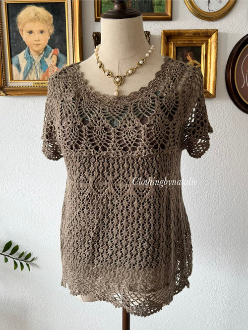 Earthy Brown Knit Cami Set Size S