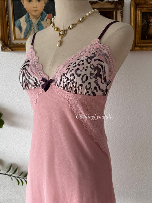 Leopard Pink Mesh Slip Size S