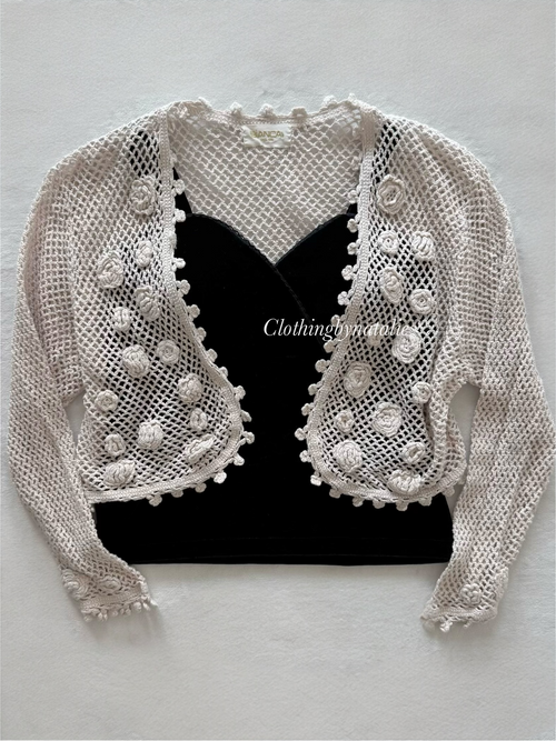 Y2K Cardigan Cami Set Size S