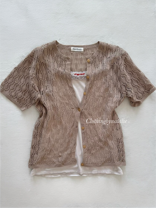 Brown Knit Cami Set Size S