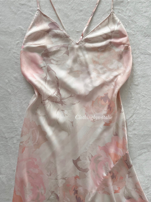 Victoria’s Secret Floral Satin Maxi Slip Size S