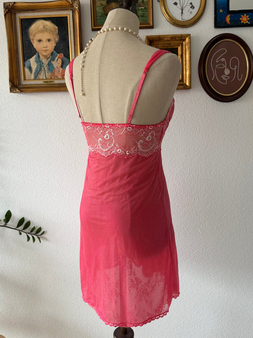 Hot Pink Sheer Mesh Slip Size S
