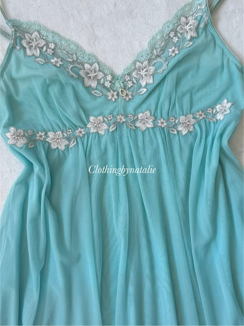 Mermaid Blue Mesh Slip size M