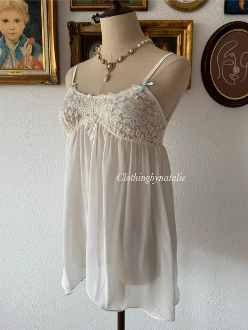 APT.9 White Chiffon Babydoll Set Size S