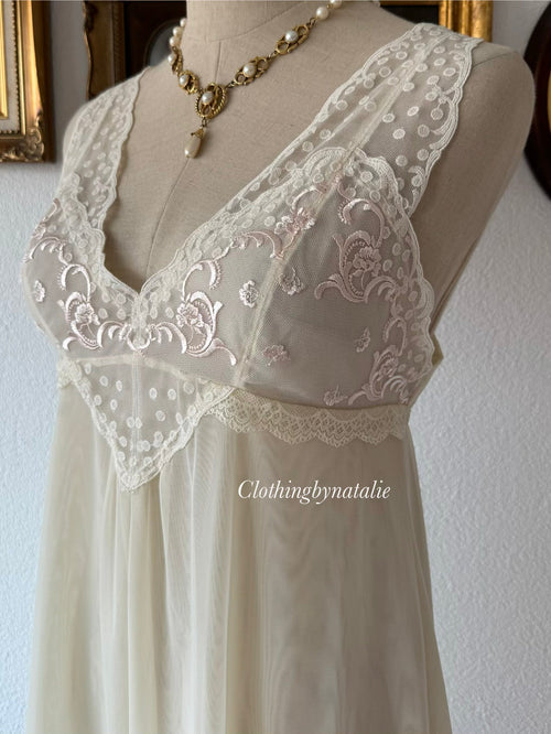 Yellow Sheer Mesh Slip Size S