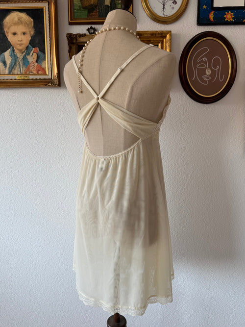 Yellow Sheer Mesh Slip Size S