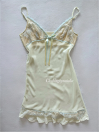 Sheer Yellow Chiffon Slip Size S