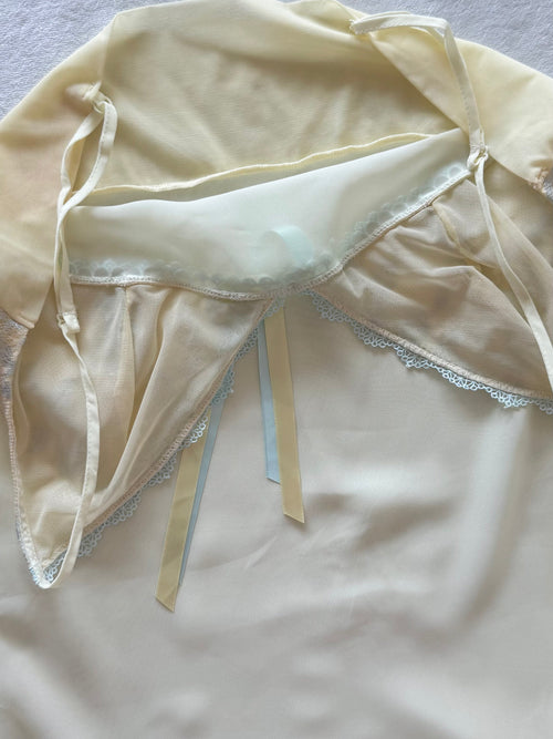 Sheer Yellow Chiffon Slip Size S