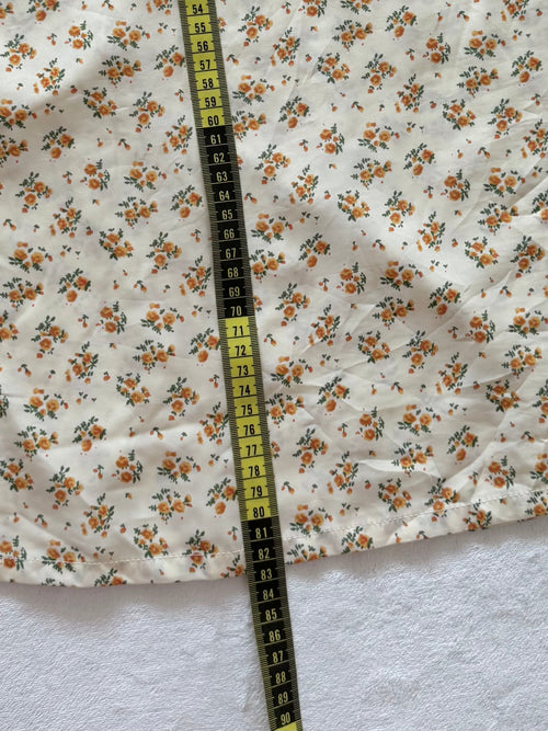Floral Yellow Sheer Slip Size S