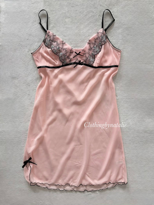 Sheer Pink Chiffon Slip Size S
