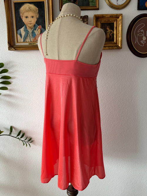 Embroidery Orange Nylon Babydoll size M