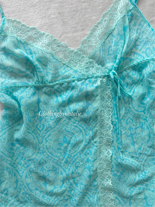 Victoria’s Secret Blue Chiffon Slip size S
