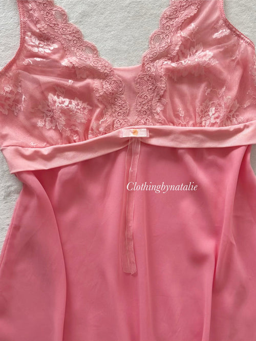Coquette Pink Chiffon Babydoll Size S/M