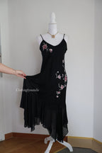 California Dynasty Embroidery Black Gown (M/L)