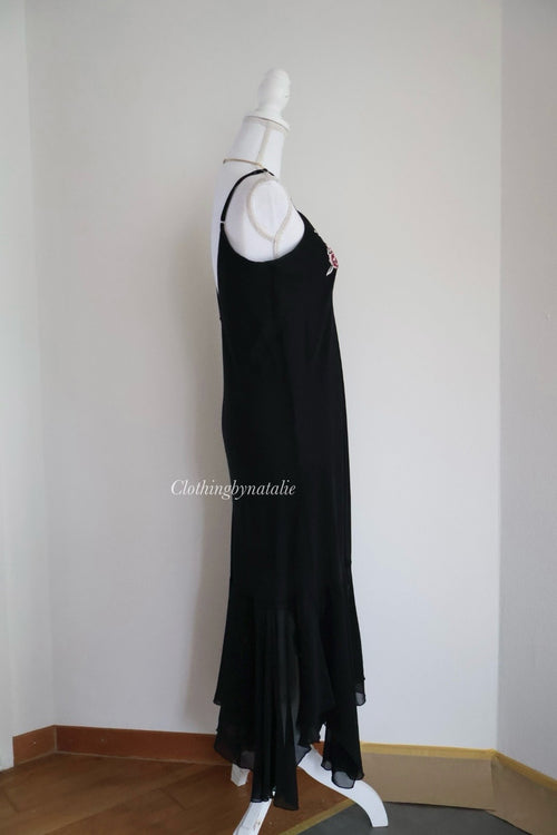 California Dynasty Embroidery Black Gown (M/L)
