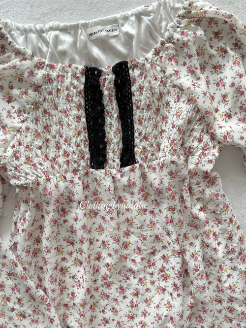 Coquette Floral Midi Babydoll Size S