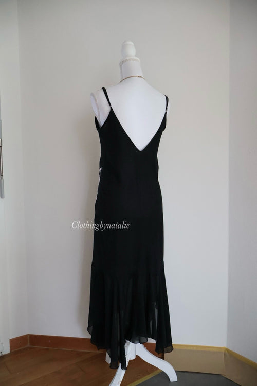 California Dynasty Embroidery Black Gown (M/L)