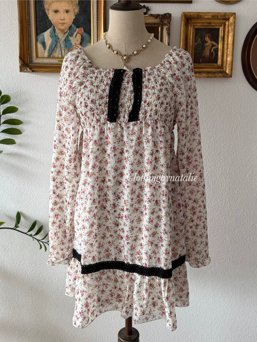 Coquette Floral Midi Babydoll Size S