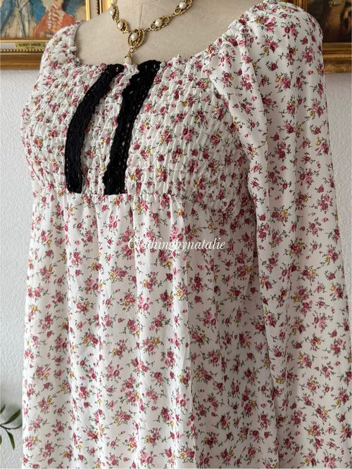 Coquette Floral Midi Babydoll Size S