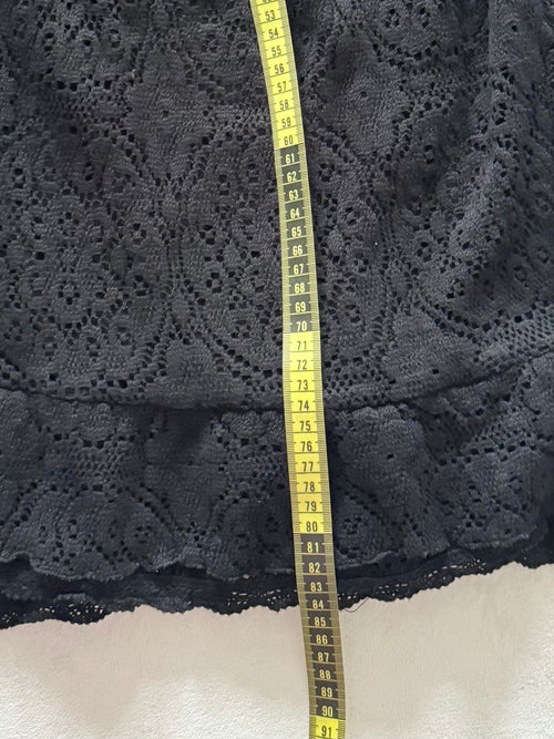 Black Knit Lace Babydoll Size M