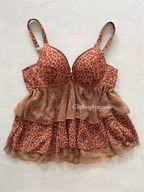 Leopard Brown Bustier Size 75B