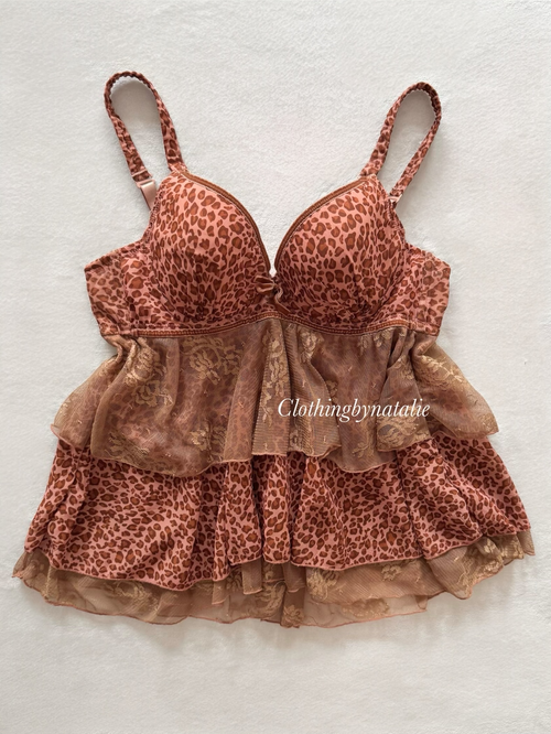 Leopard Brown Bustier Size 75B