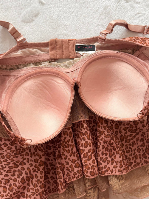 Leopard Brown Bustier Size 75B
