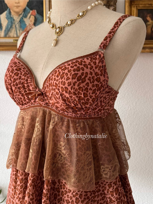 Leopard Brown Bustier Size 75B