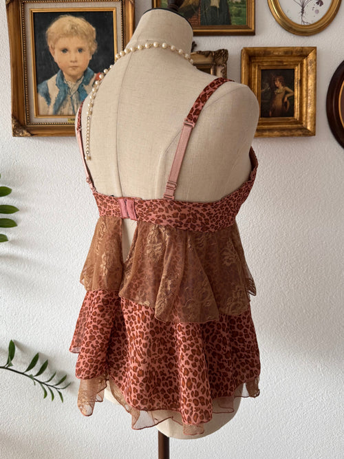 Leopard Brown Bustier Size 75B
