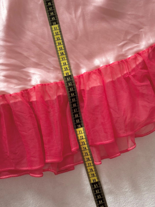 Vintage Pink Satin Babydoll Size M/small L